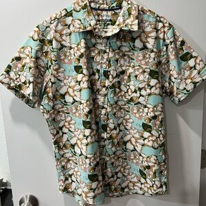 Apt. 9 Premier Flex Untucked Fit Men's Sea Foam Floral Button Down Shirt